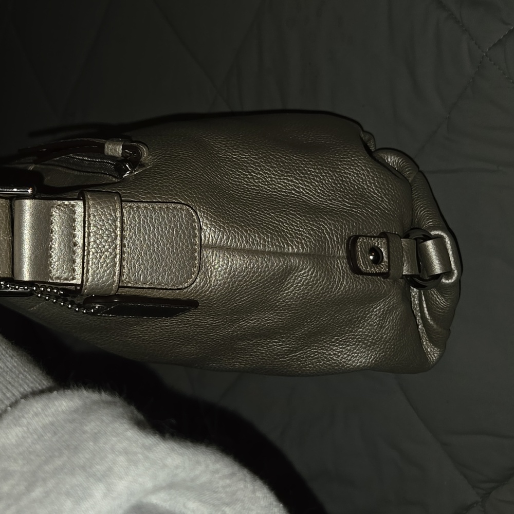Coach Gold Metallic Pebbled Leather Hobo - Picture 6 of 10